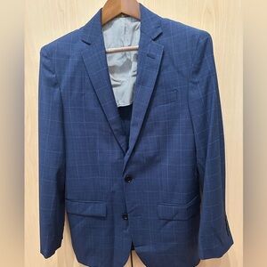Brooks Brothers blue glen plaid blazer